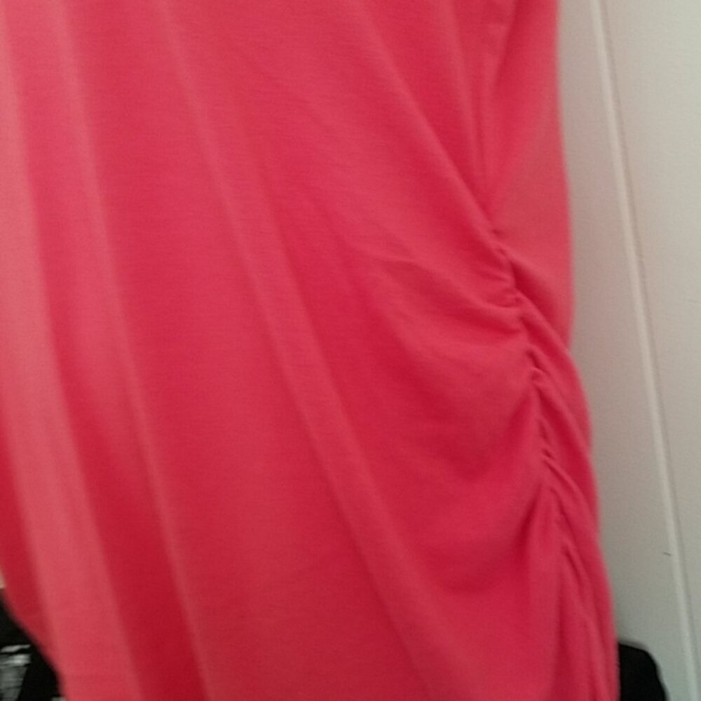 2 plus size tops - tank top in coral by a.n.a and t-shirt in blue by Port and Co - Picture 5 of 7